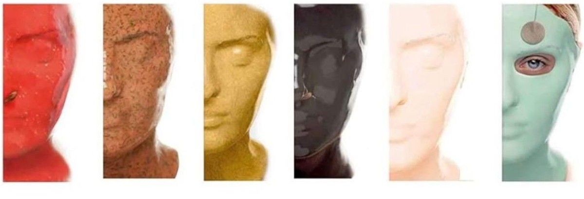 Relaxing facial treatment with mask application in a calm salon setting.